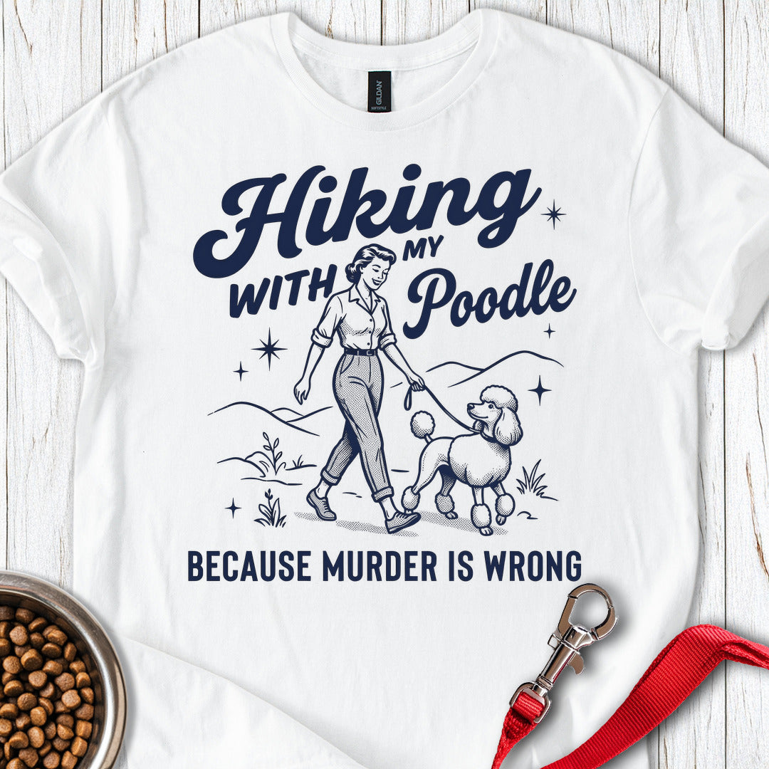 Hiking With My Poodle White