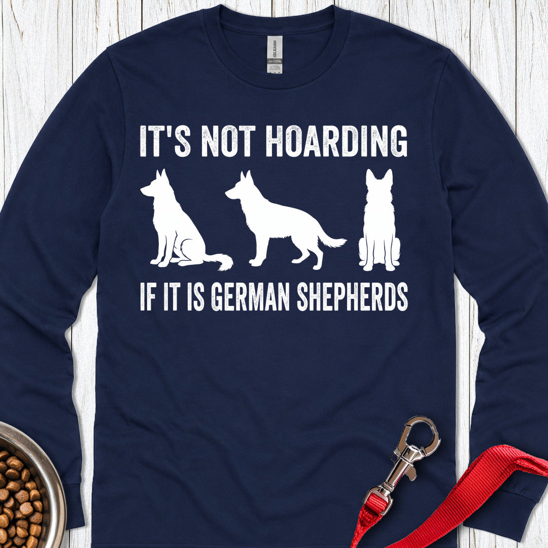 Hoarding German Shepherds Long Sleeve — Navy