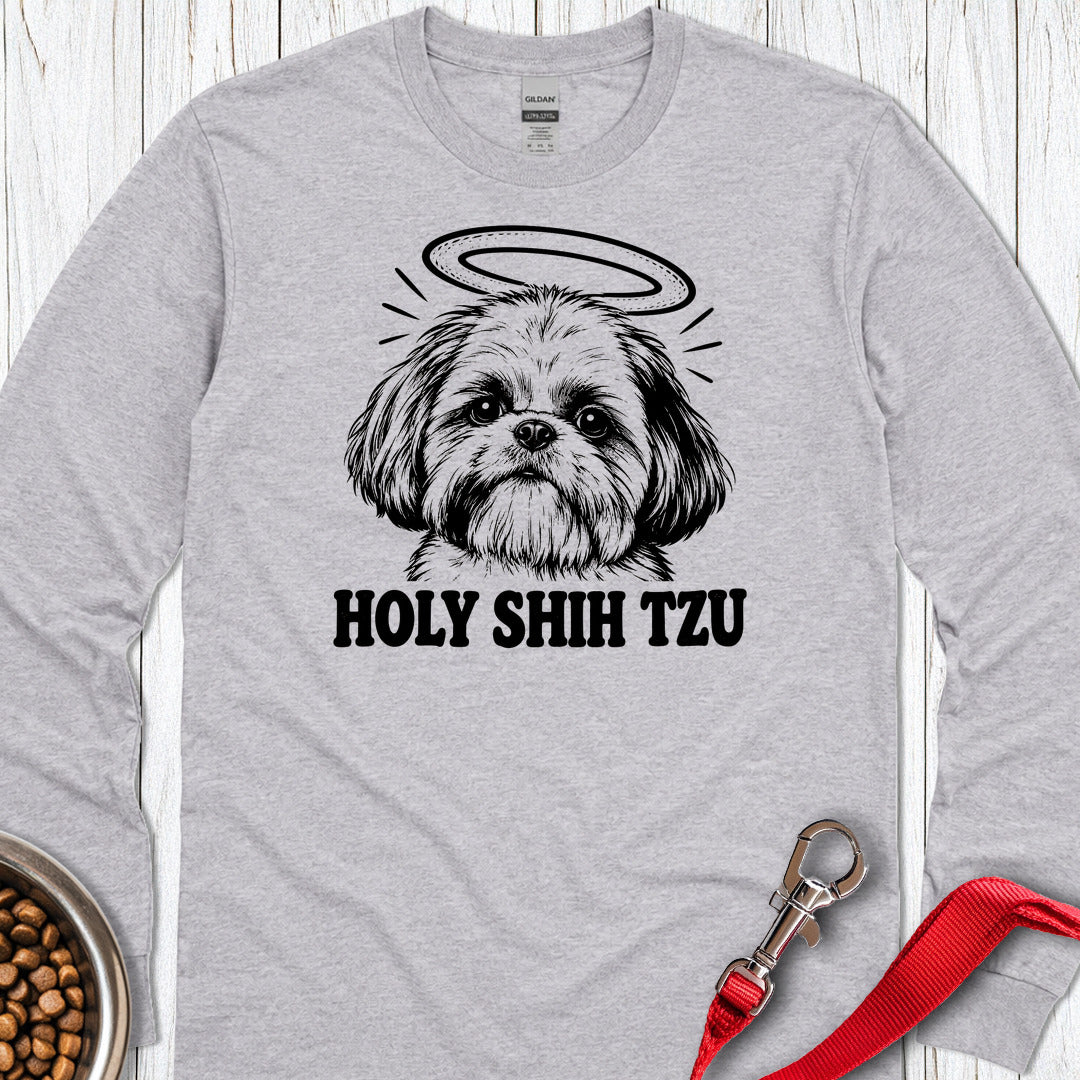 Holy Shih Tzu Long Sleeve — Sport Grey