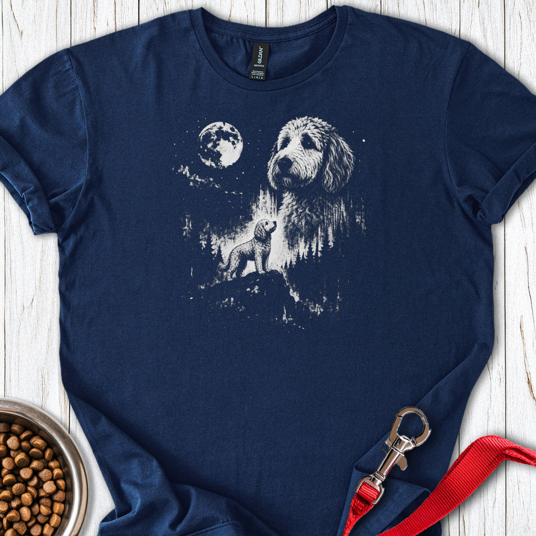 Golden Doodle Moon — Navy