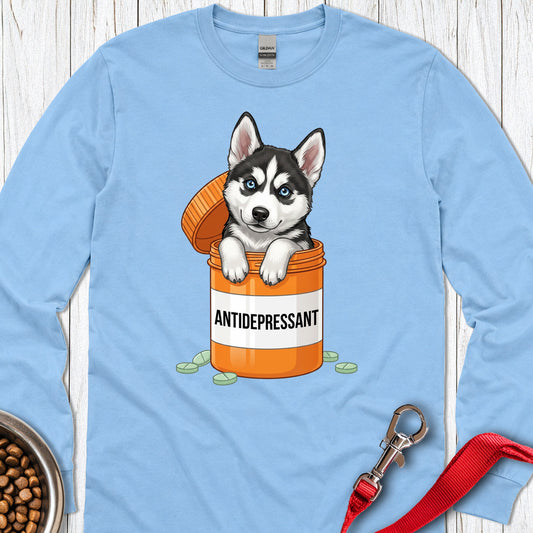 Husky Antidepressant Long Sleeve — Carolina Blue