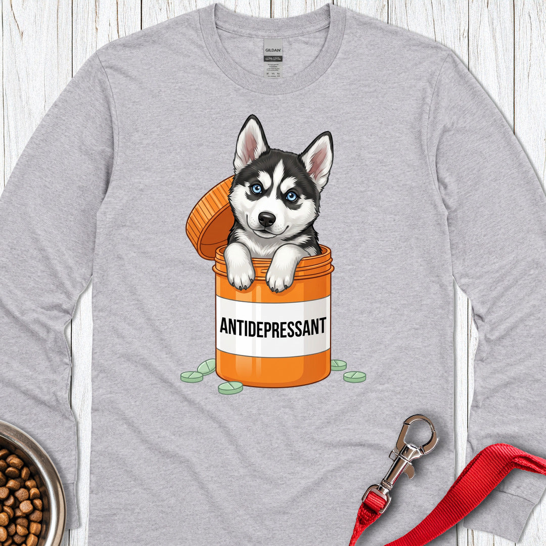 Husky Antidepressant Long Sleeve — Sport Grey