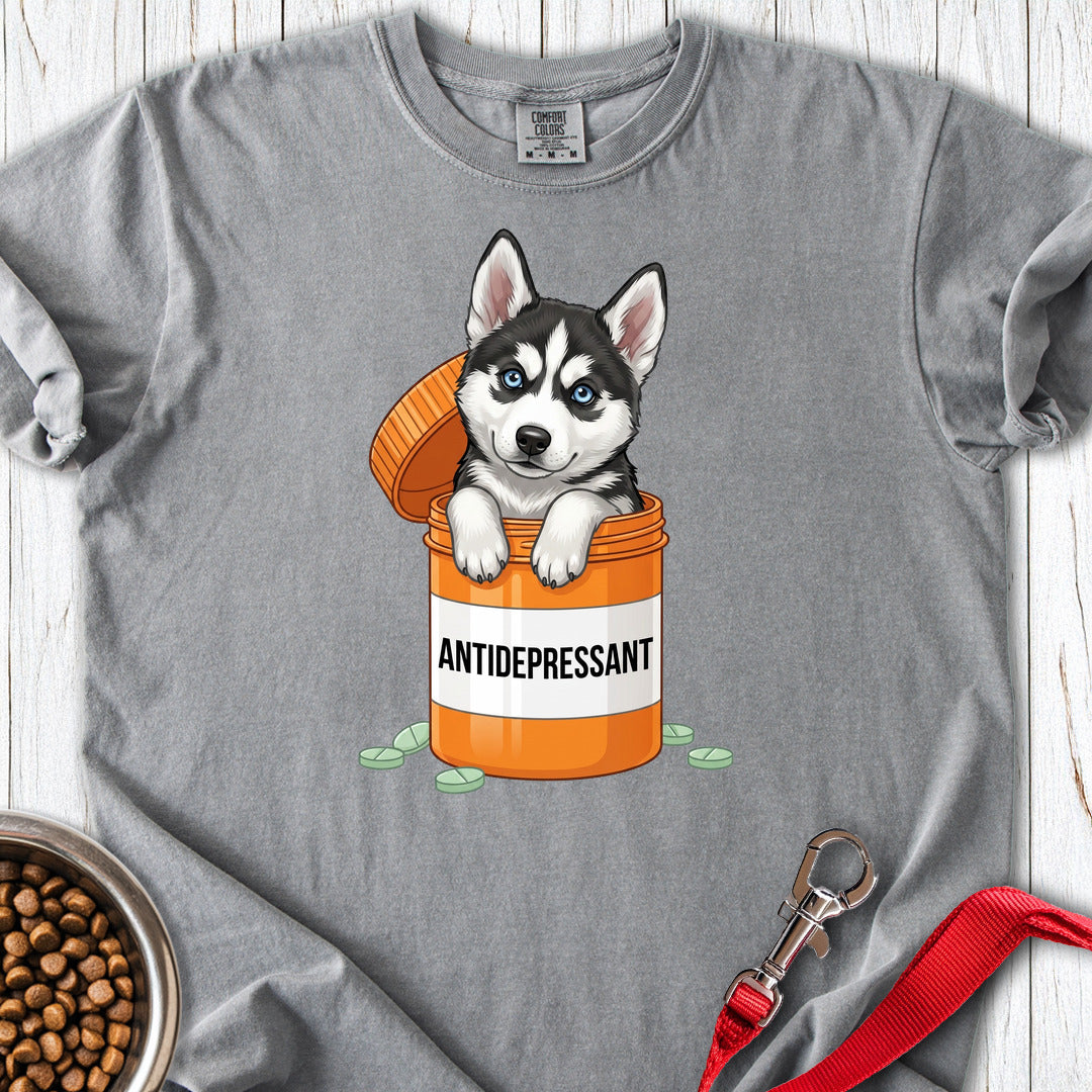 Husky Antidepressant Premium Tee Grey