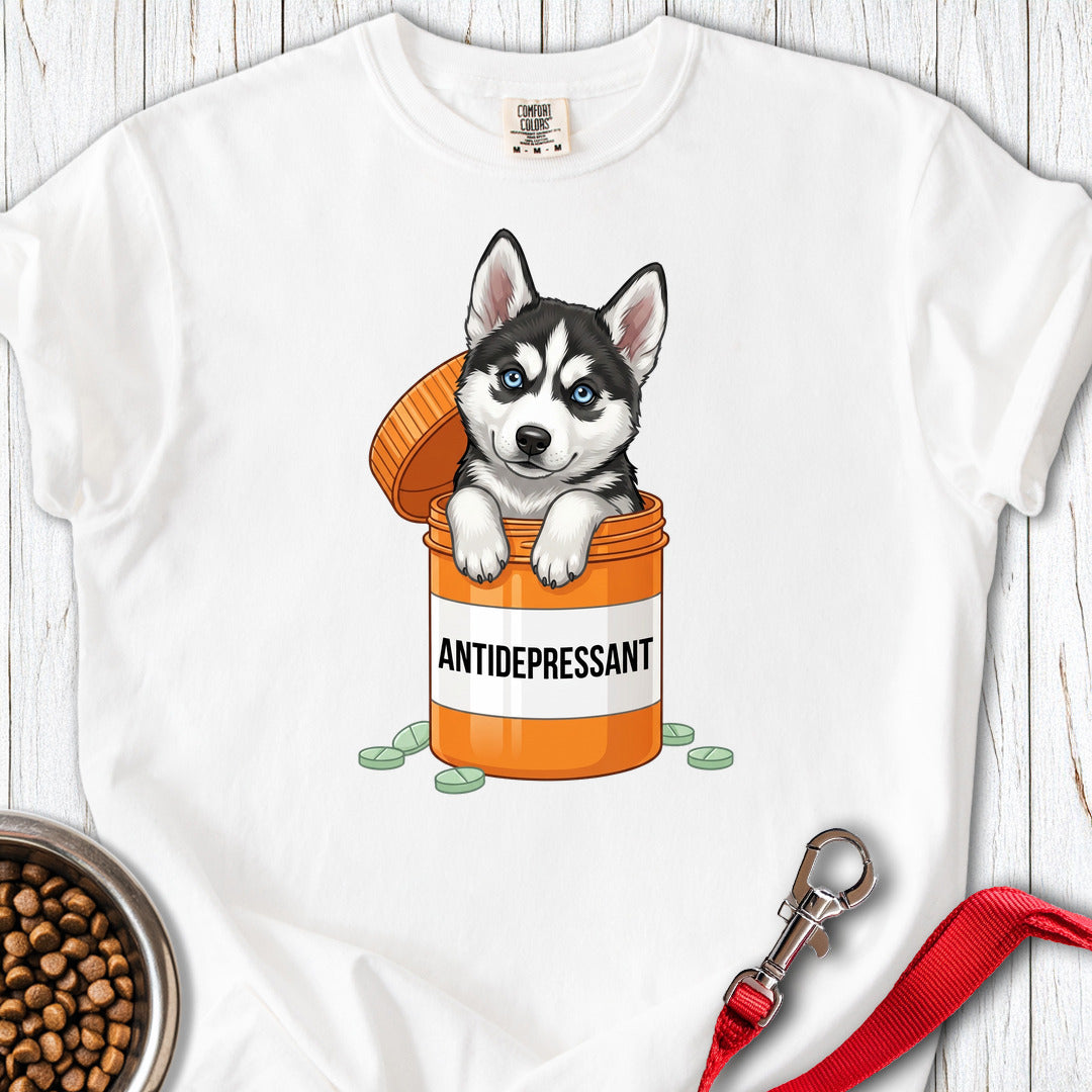 Husky Antidepressant Premium Tee White