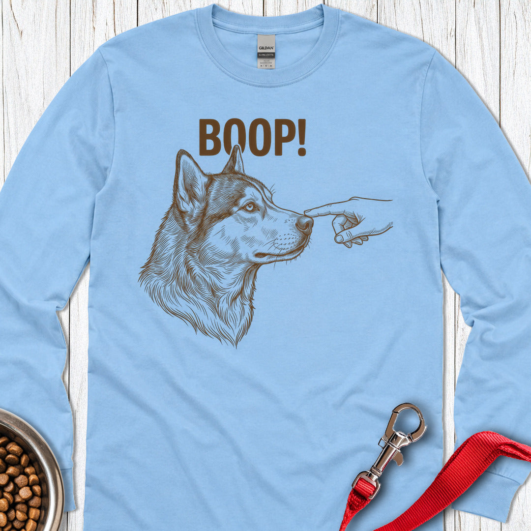 Husky Boop Long Sleeve — Carolina Blue
