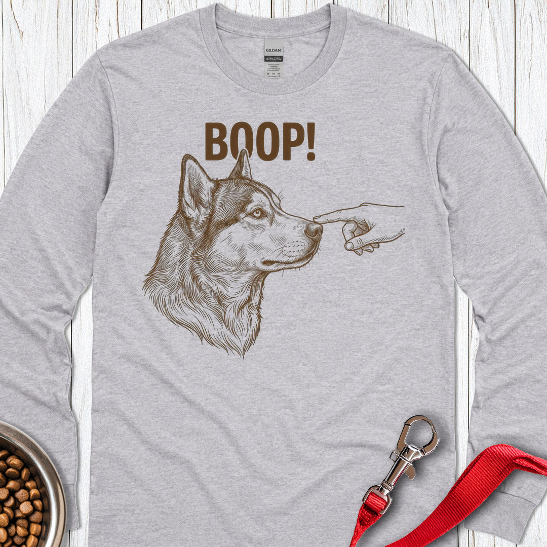 Husky Boop Long Sleeve — Sport Grey