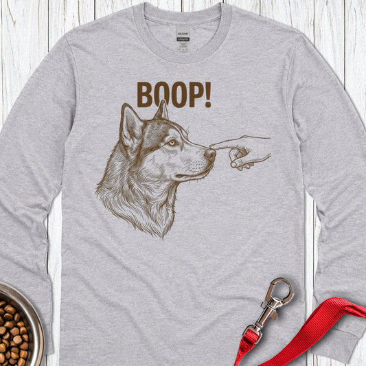 Husky Boop Long Sleeve — Sport Grey