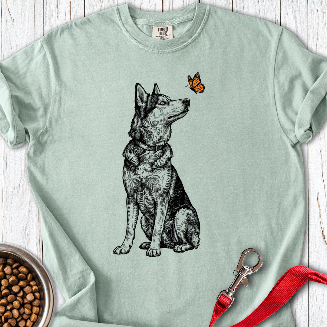 Husky Butterfly Premium Tee Bay