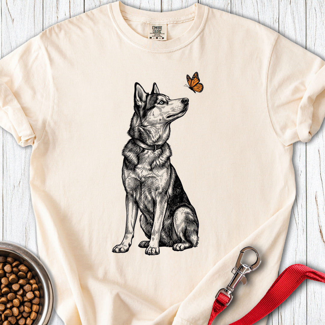 Husky Butterfly Premium Tee Ivory