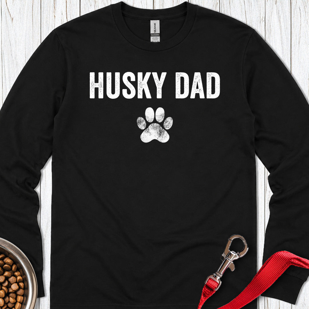 Husky Dad Long Sleeve — Black