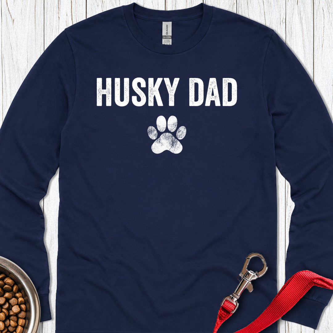 Husky Dad Long Sleeve — Navy