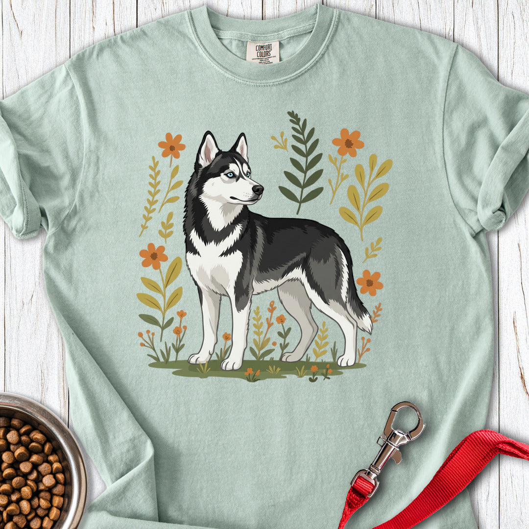 Husky Flowers Premium Tee Bay