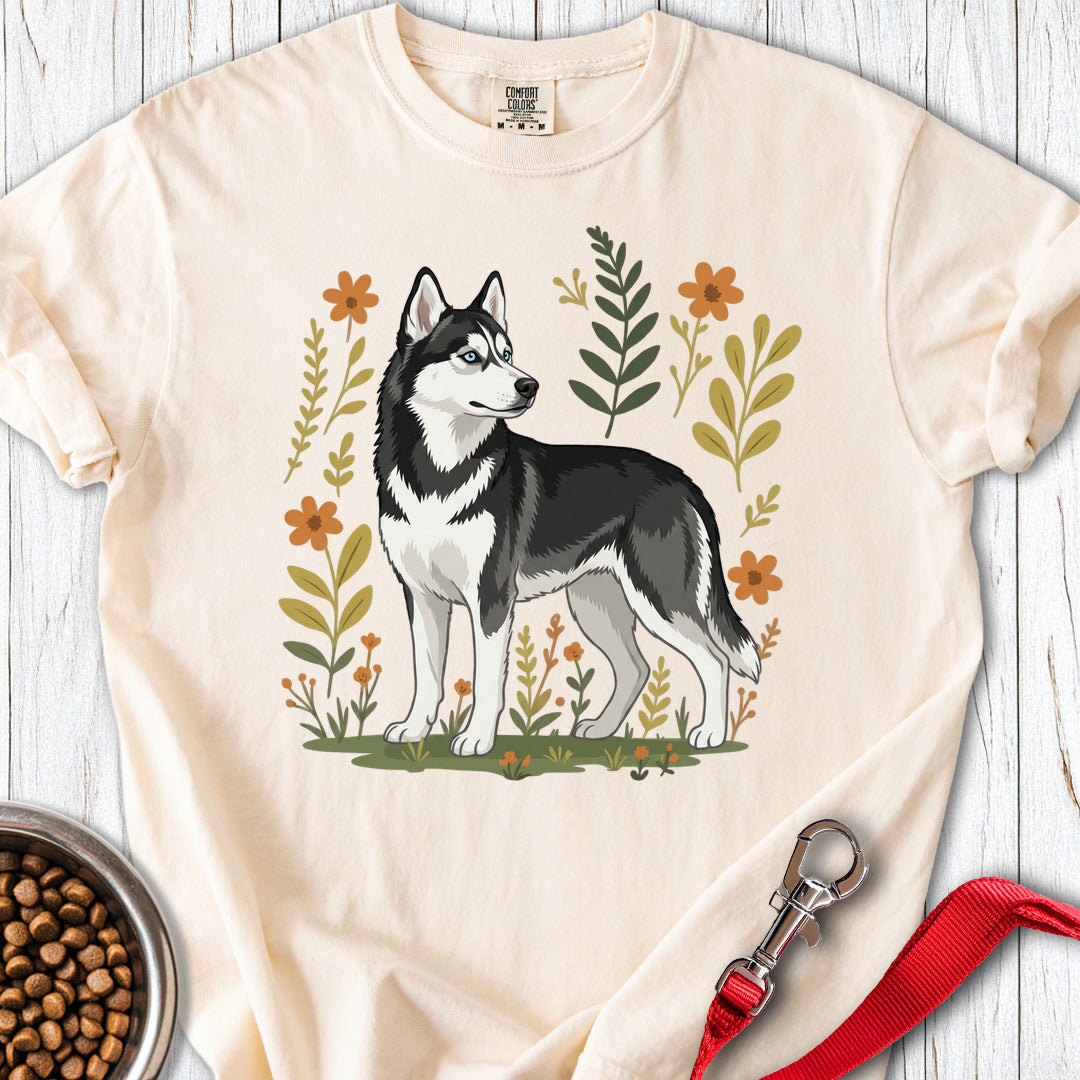 Husky Flowers Premium Tee Ivory