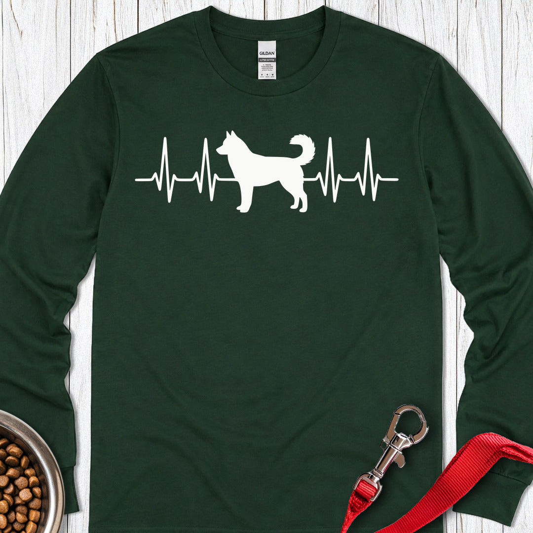 Husky Heartbeat Long Sleeve — Forest Green