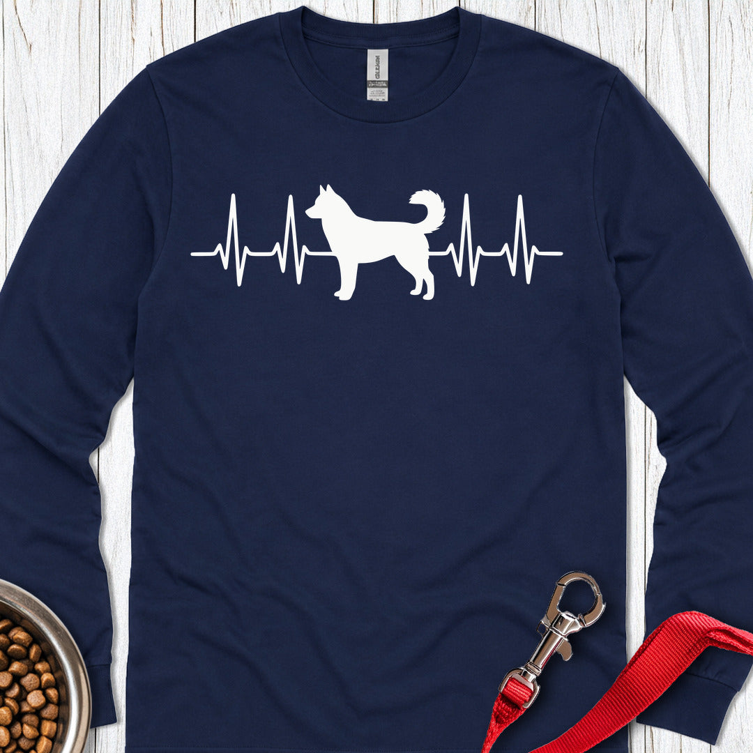 Husky Heartbeat Long Sleeve — Navy