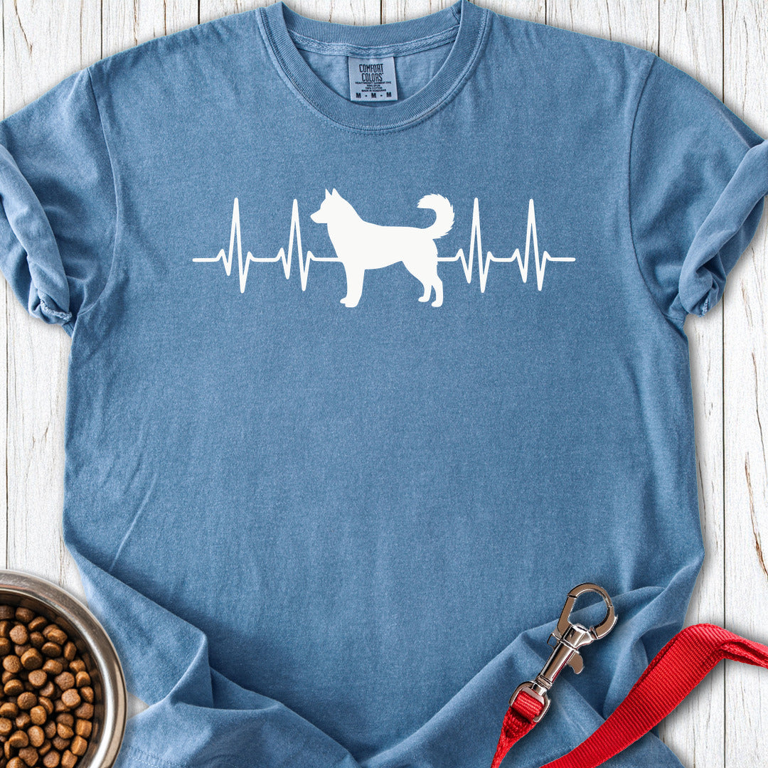 Husky Heartbeat Premium Tee Blue Jean