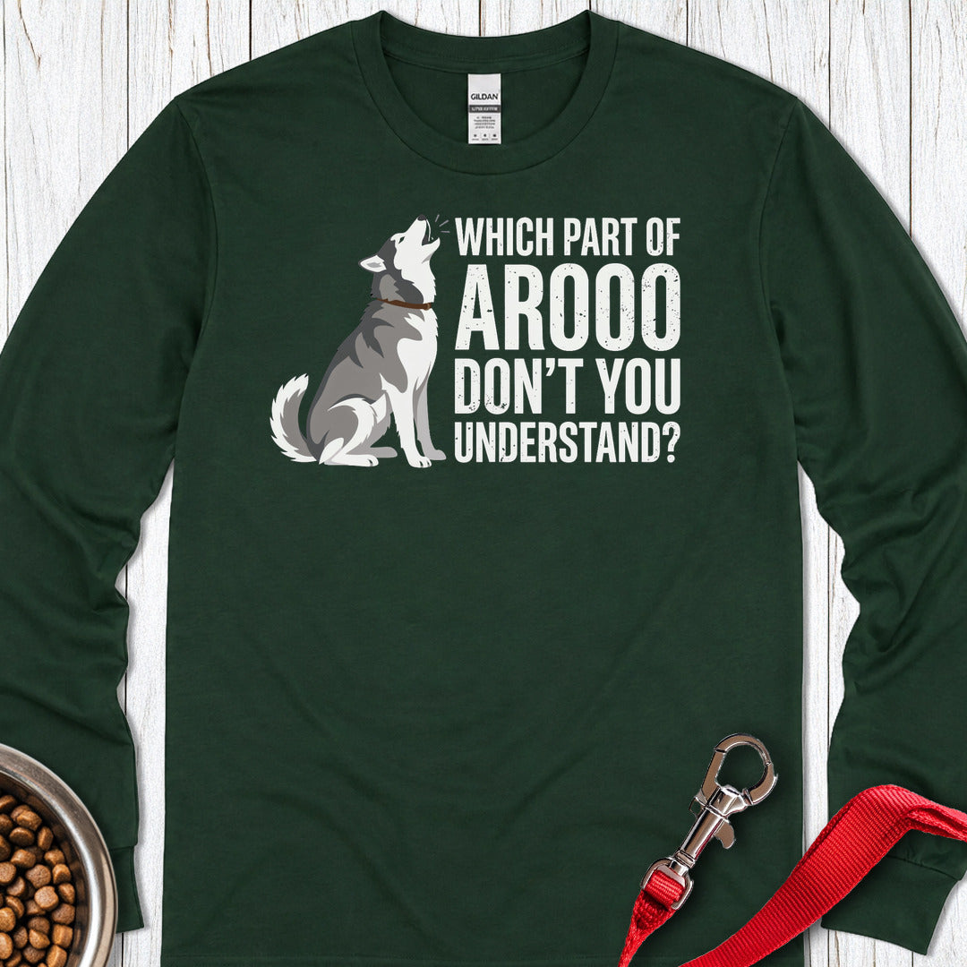 Husky Howling Long Sleeve — Forest Green