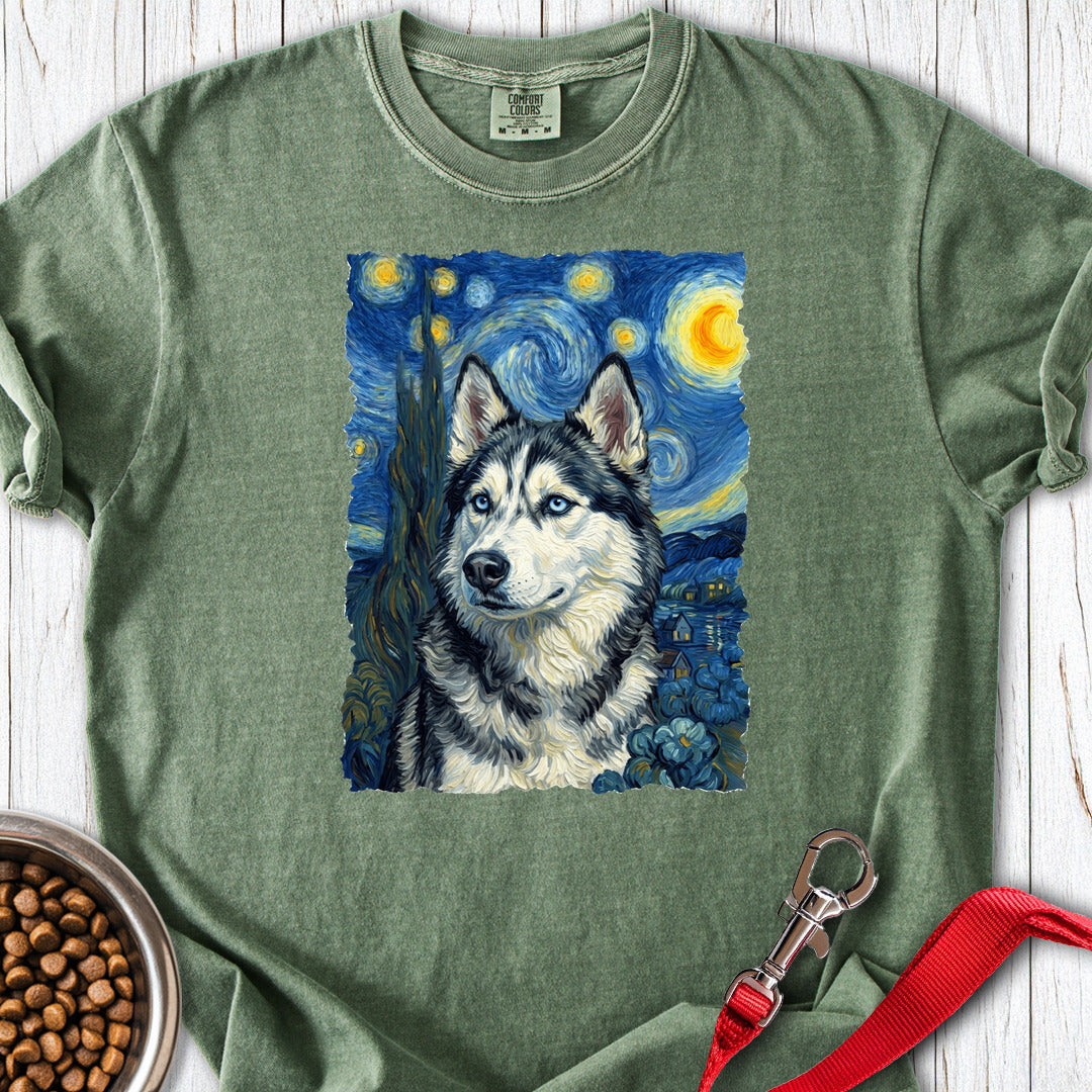 Husky Portrait Van Gogh Premium Tee Moss