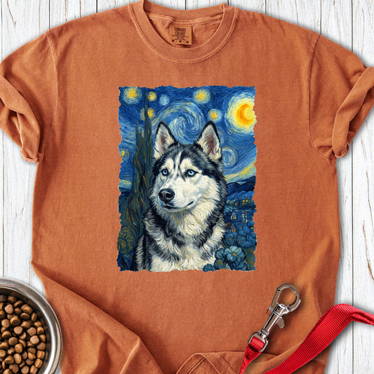 Husky Portrait Van Gogh Premium Tee Yam