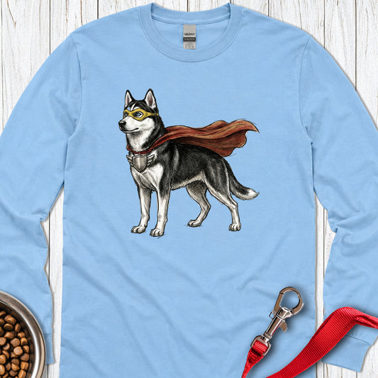 Husky Superhero Long Sleeve — Carolina Blue