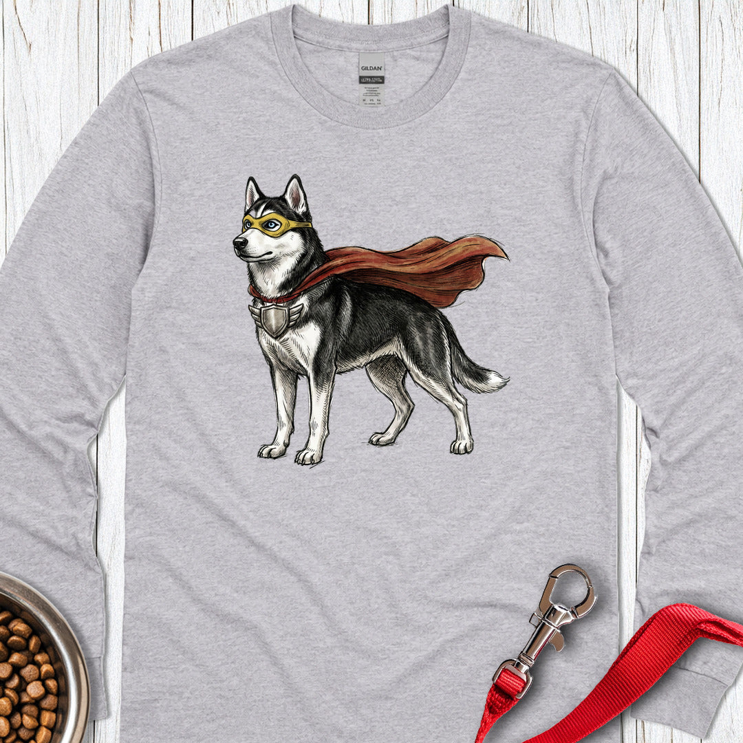Husky Superhero Long Sleeve — Sport Grey