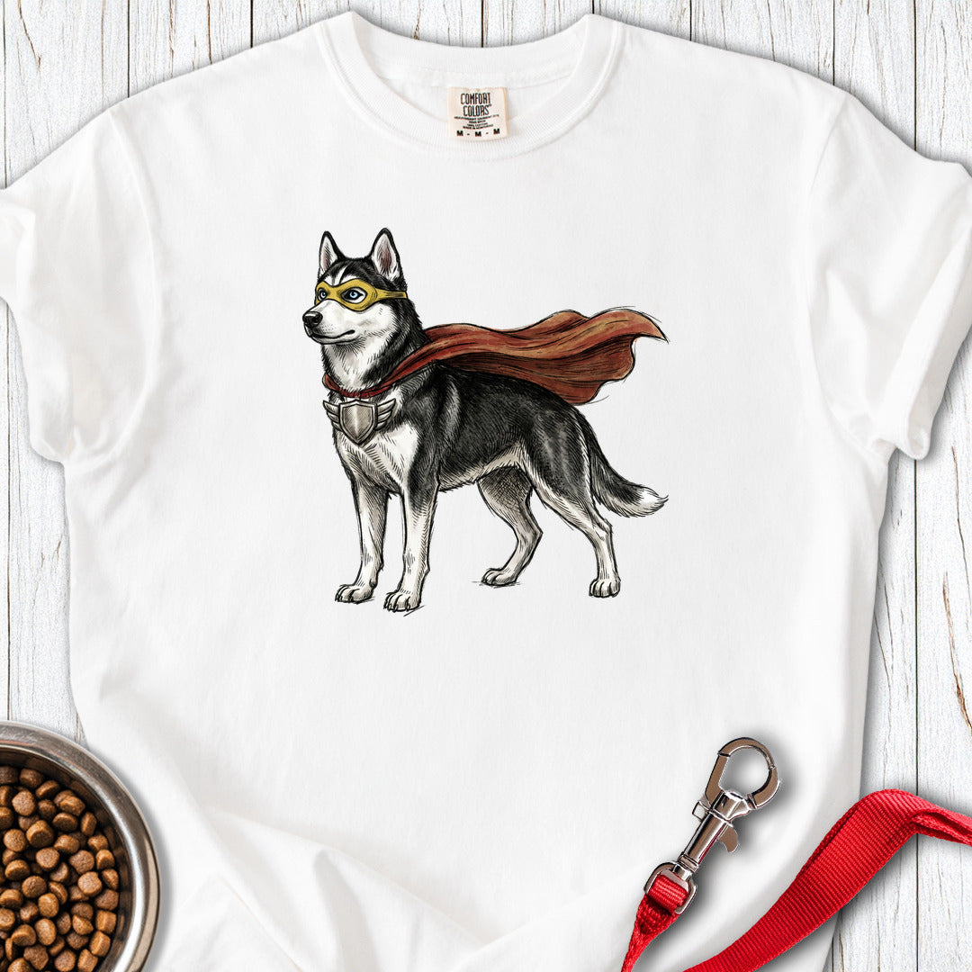Husky Superhero Premium Tee White