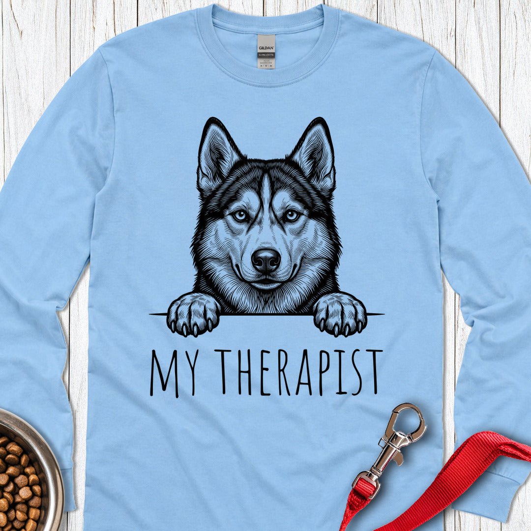 Husky Therapist Long Sleeve — Carolina Blue