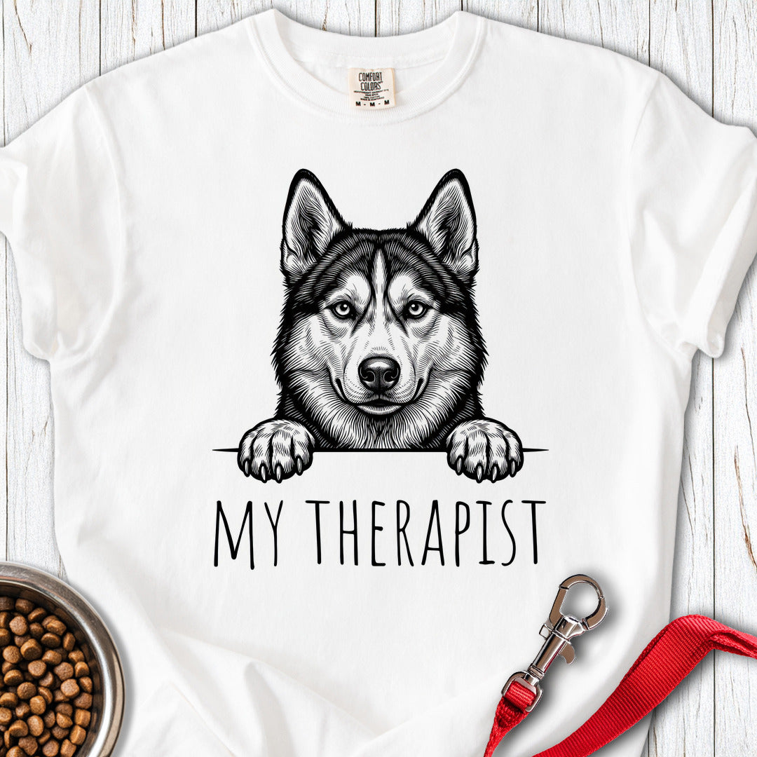 Husky Therapist Premium Tee White