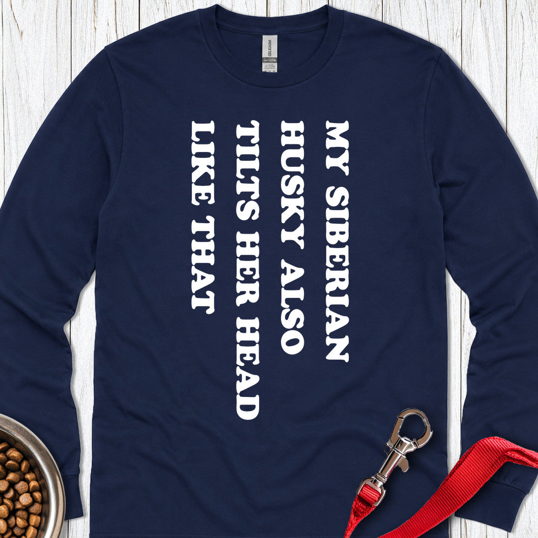 Husky Tilt Her Head Long Sleeve — Navy