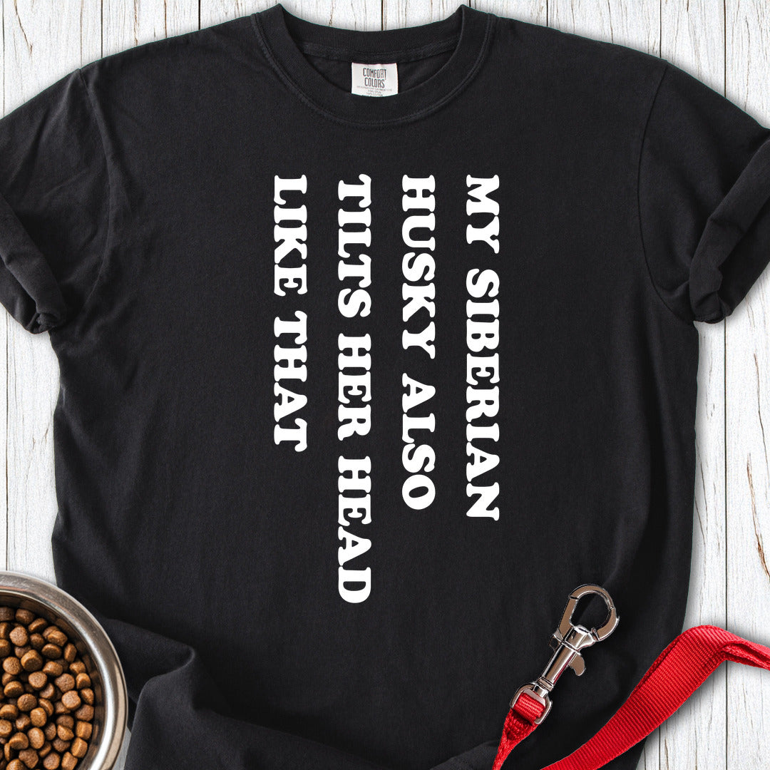 Husky Tilt Her Head Premium Tee Black