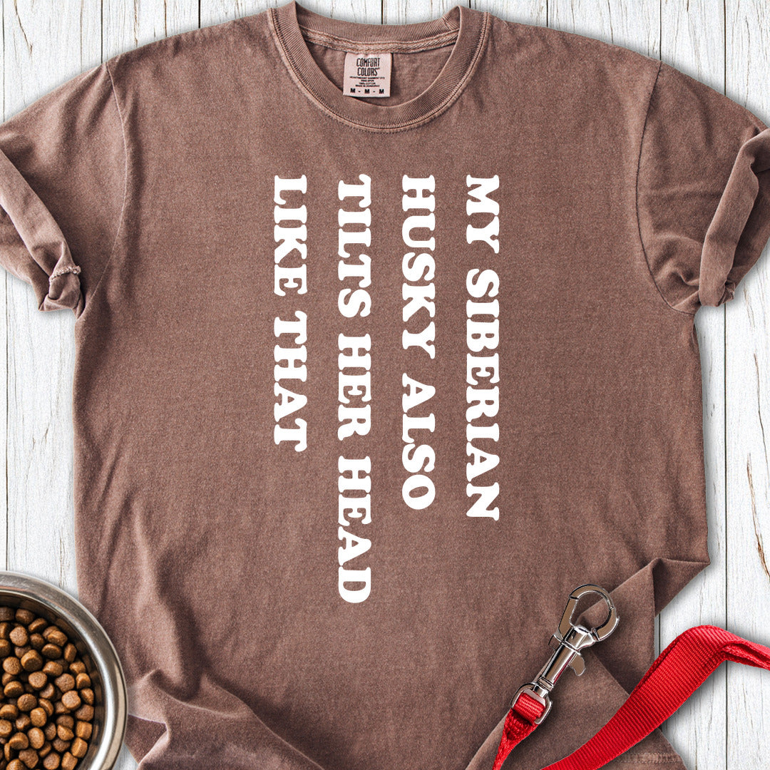 Husky Tilt Her Head Premium Tee Espresso