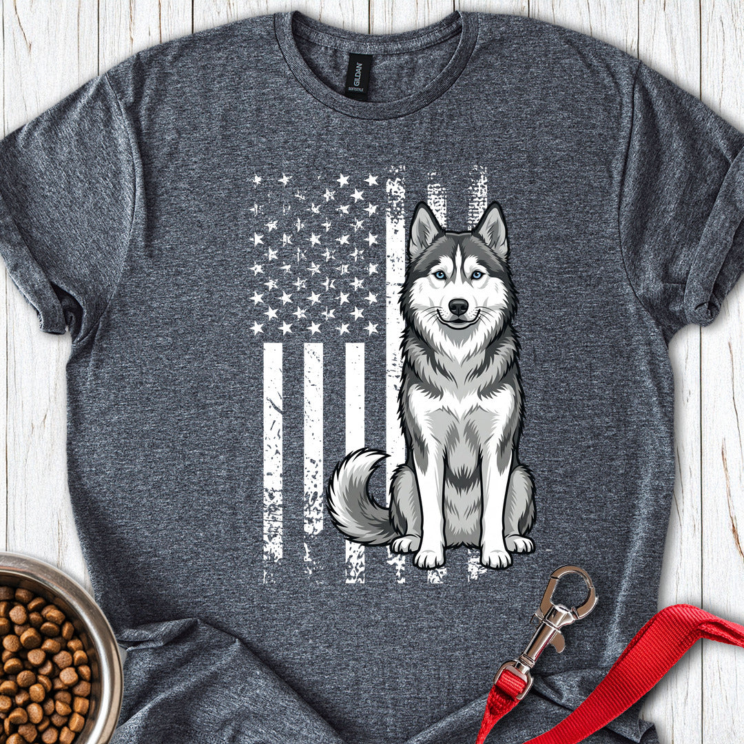 Husky USA Flag Dark Heather