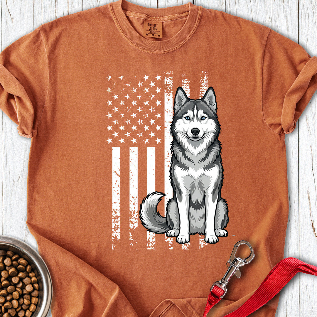 Husky USA Flag Premium Tee Yam