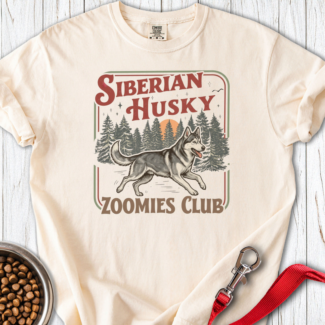 Husky Zoomies Club Premium Tee Ivory