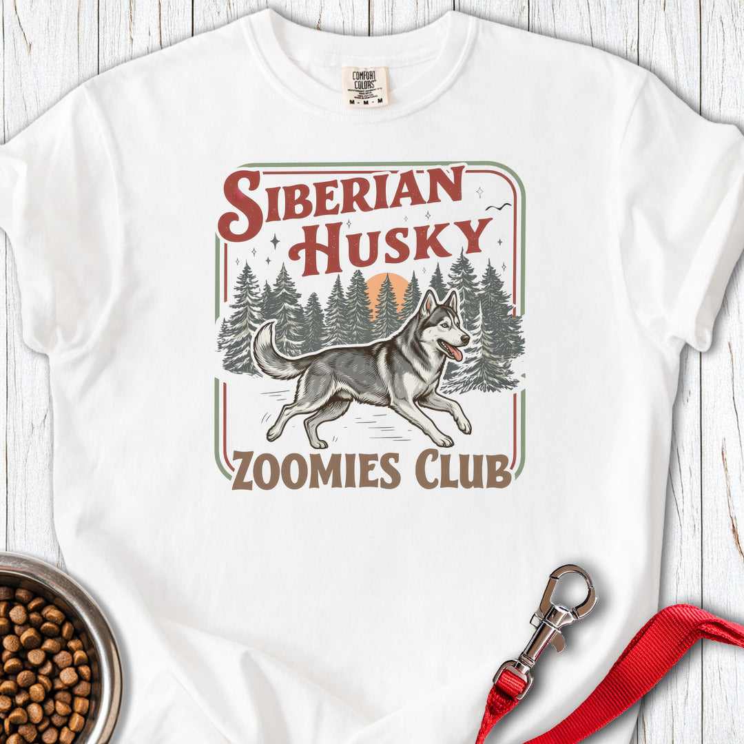 Husky Zoomies Club Premium Tee White