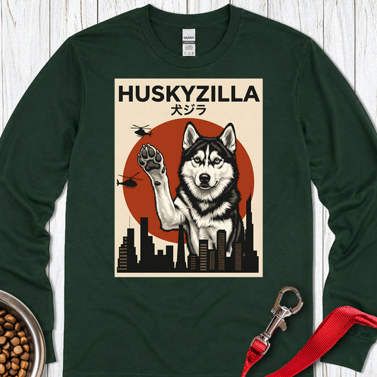 Huskyzilla Long Sleeve — Forest Green