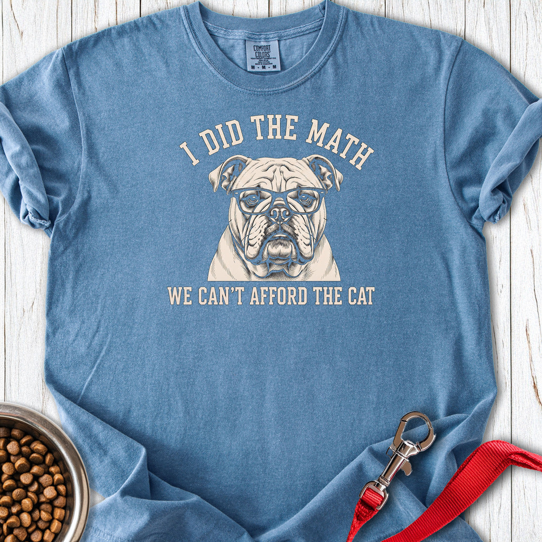 English Bulldog I Did The Math Premium Tee Blue Jean