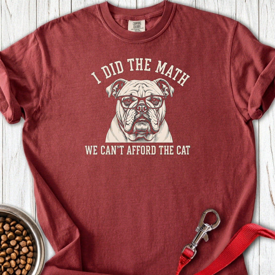 English Bulldog I Did The Math Premium Tee Brick
