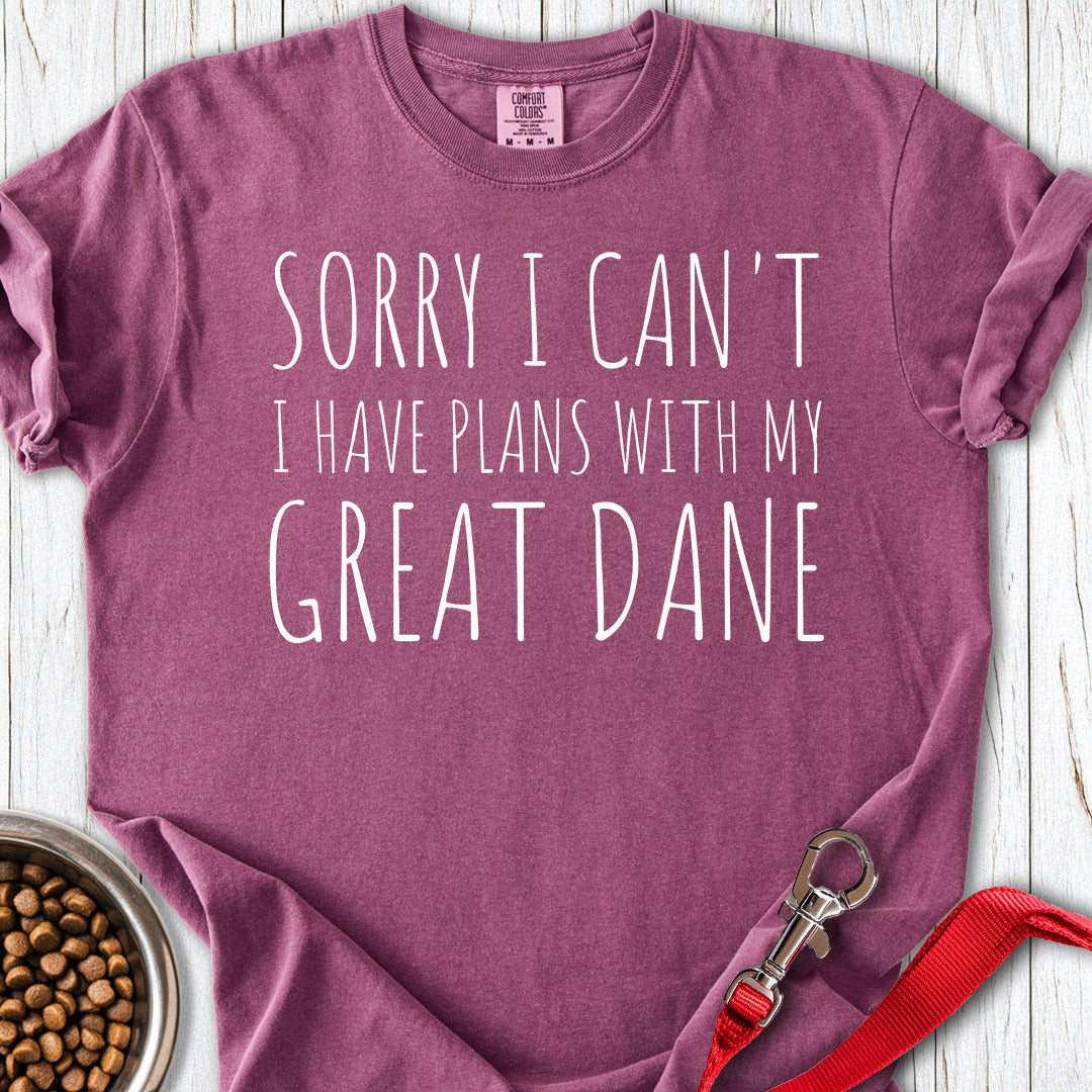 I Have Plans With My Great Dane Premium Tee — Berry