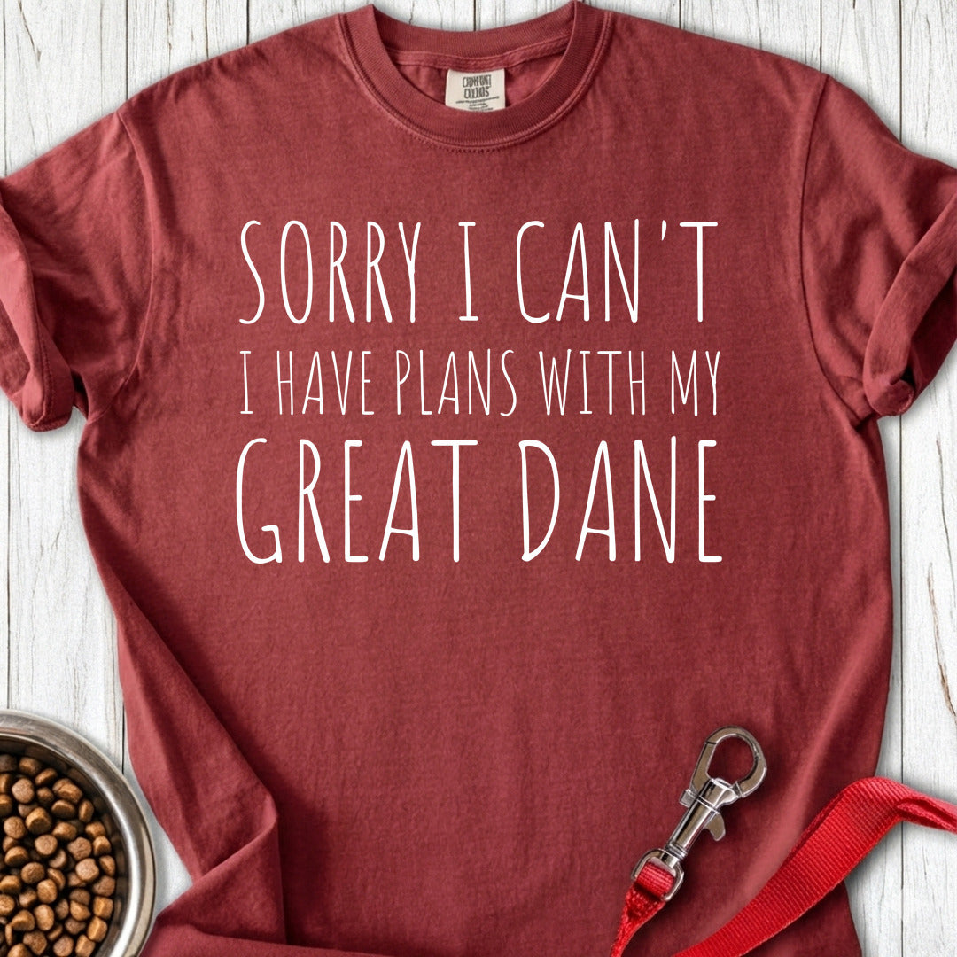 I Have Plans With My Great Dane Premium Tee — Brick