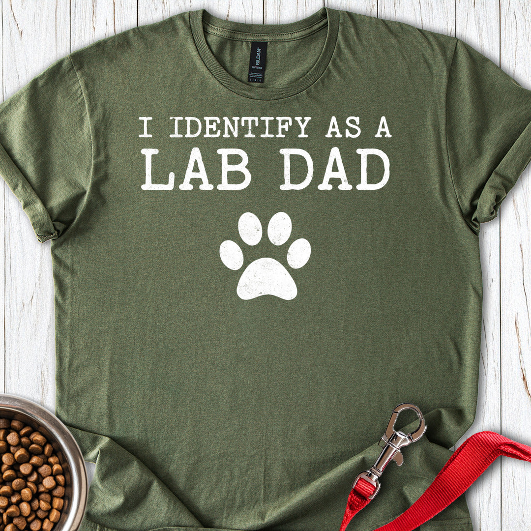 I Identify as a Lab Dad Military Green