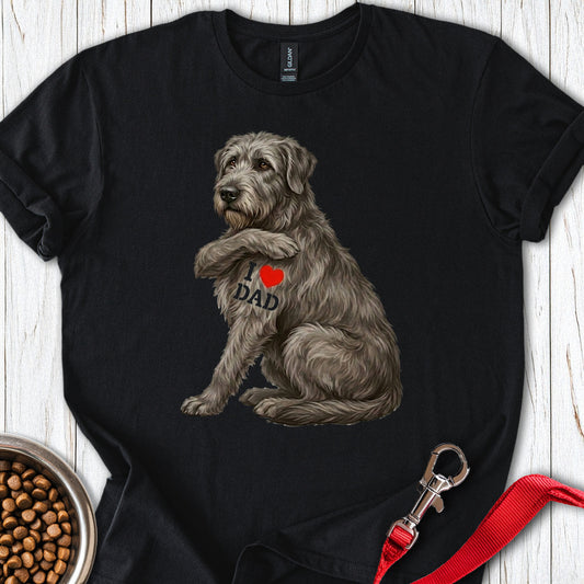 I Love Dad Irish Wolfhound Black