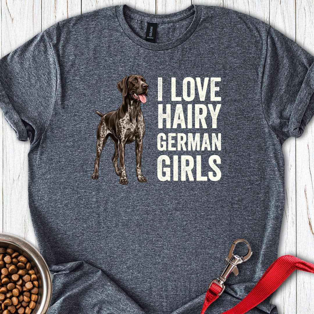 I Love Hairy German Girls Shorthaired Pointer Dark Heather
