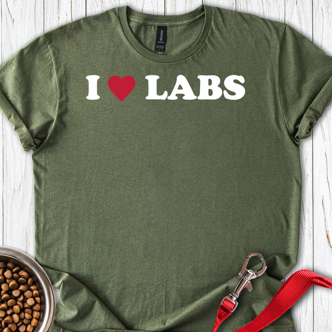 I Love Labs Military Green