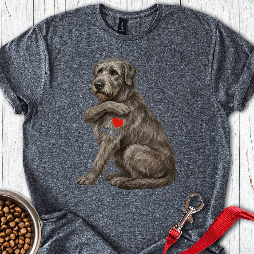 I Love Mom Irish Wolfhound Dark Heather