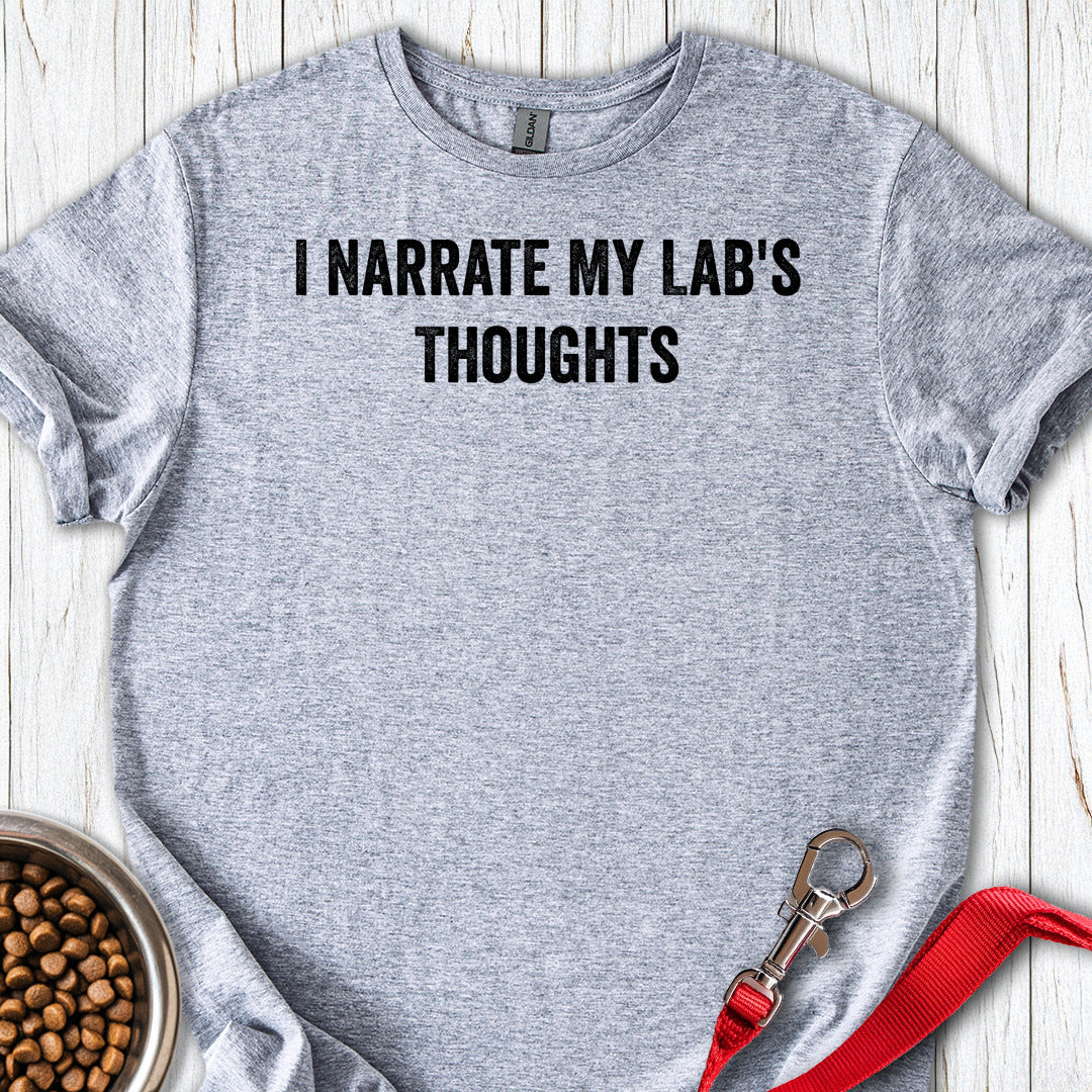 I Narrate My Lab's Thoughts Sport Grey
