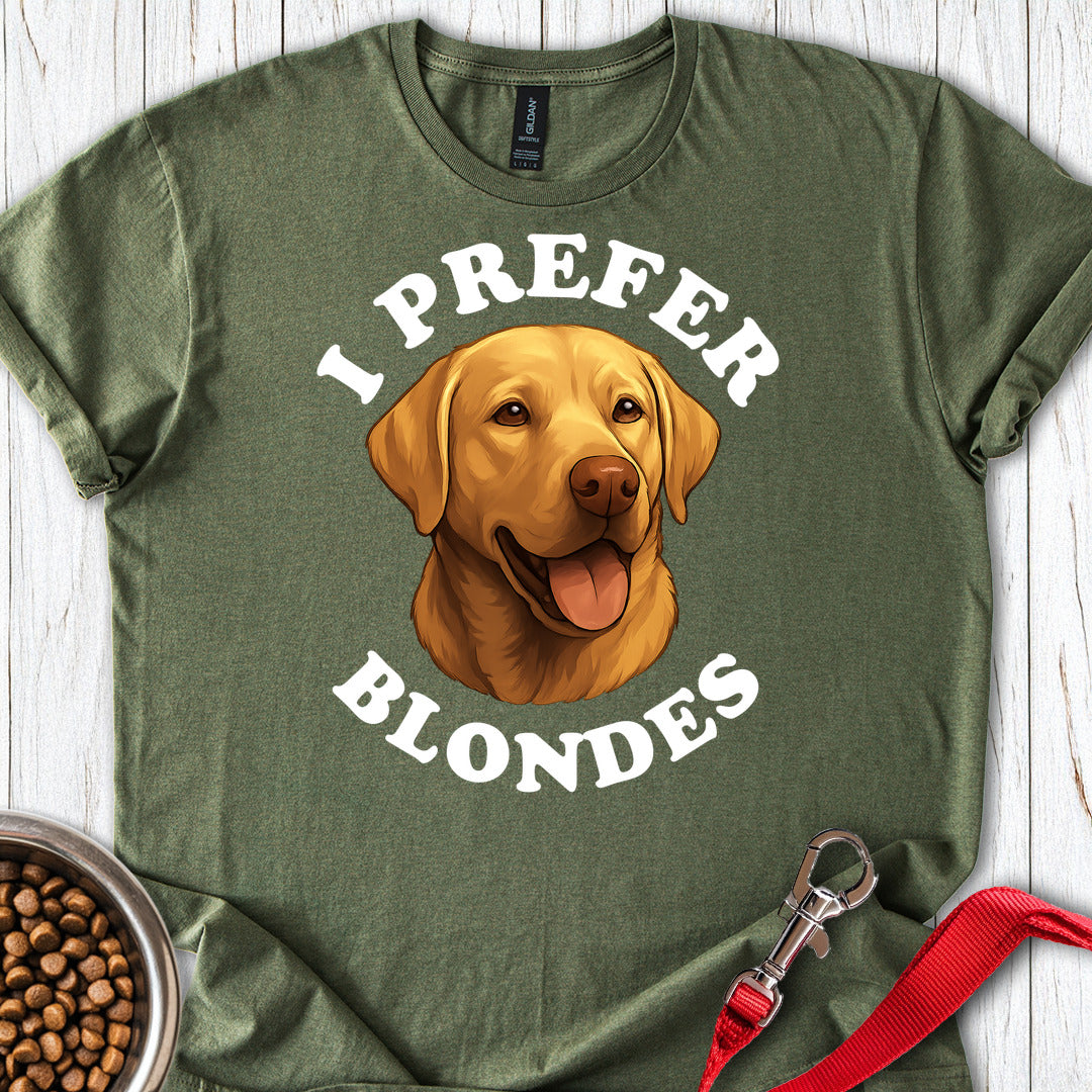 I Prefer Blondes Labrador Military Green