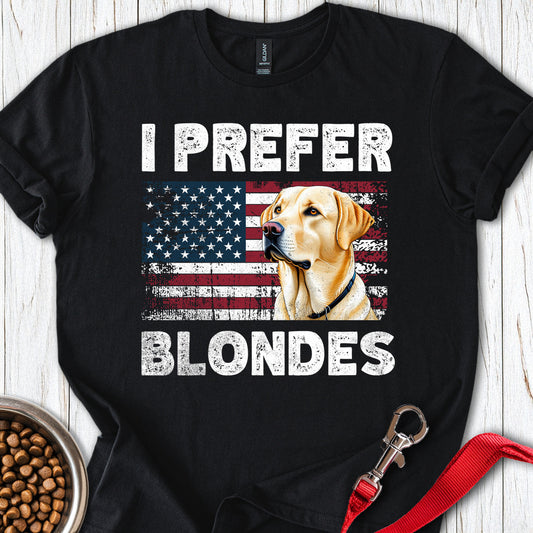 I Prefer Blondes Yellow Labrador Black