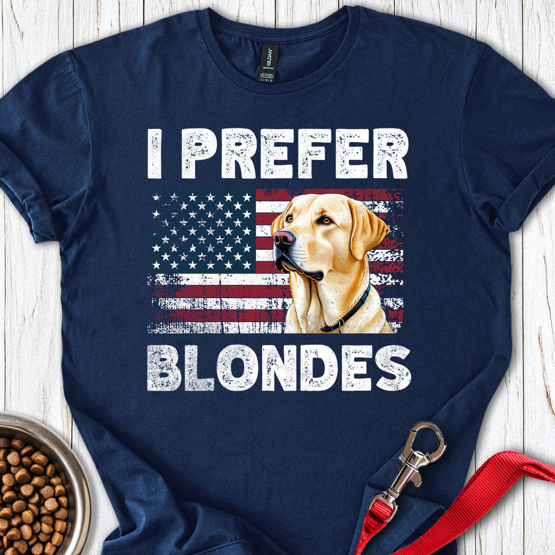 I Prefer Blondes Yellow Labrador Navy