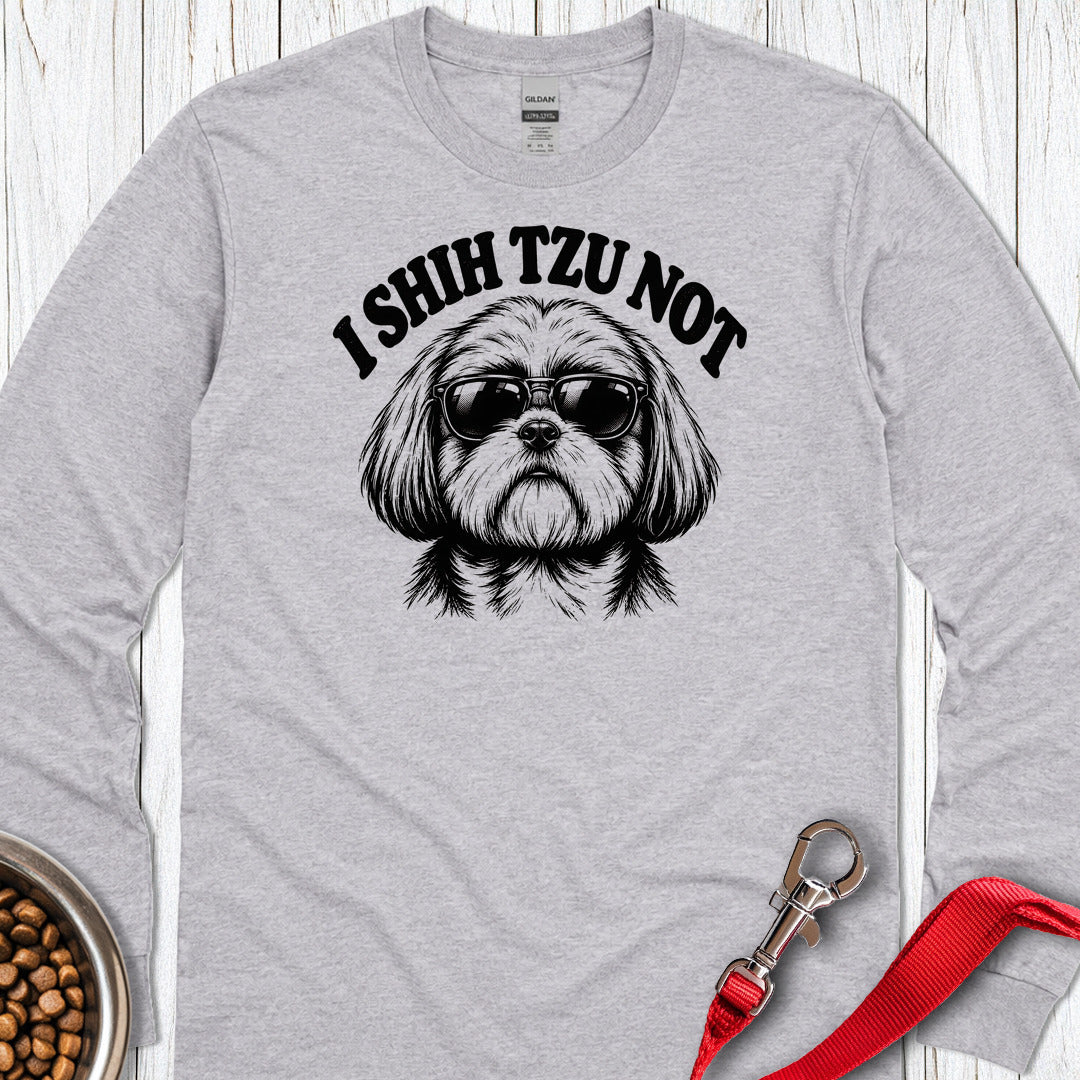 I Shih Tzu Not Long Sleeve — Sport Grey